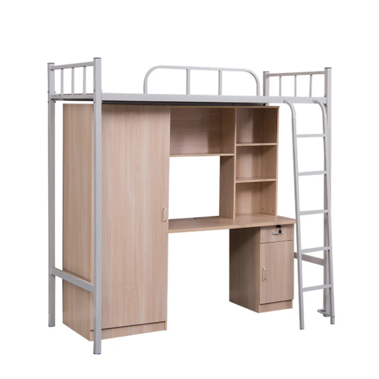 School dormitory university student apartment bunk bed Upper bed lower desk cabinet combination bed