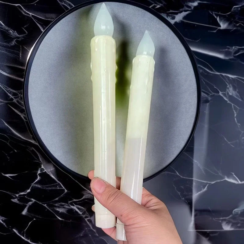 Wholesale Cheap  long plastic AA Battery Power Operated Electronic Candles Stick Flameless & Led Candles for Wedding Decoration
