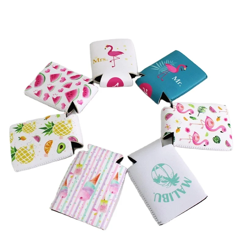 Индивидуальные изолированные крышки для пивных банок, легко надеваемый кулер для банок, можно стирать в стиральной машине и прочный неопреновый кулер для банок