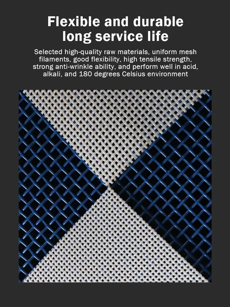 Making Press Felt for Paper Mills Sludge Dewatering Filter Polyester Spiral Linear Wire Mesh Screen Conveyor Belt