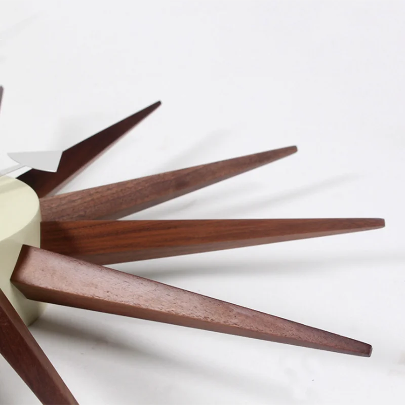 
Good quality Walnut clock pendulum decorative wall clock with logo for living room 