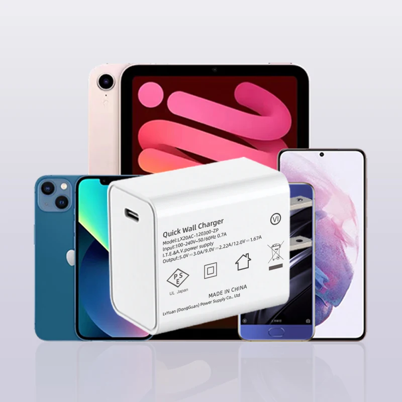 20w usb c power adapter type c fast charging portable quick charge usb wall pd chargers with Japan plug PSE for mobile phone