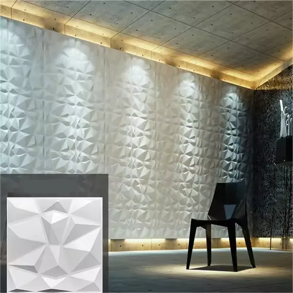 Wholesale Decorative Waterproof Fireproof PVC Laminated Interior 3D Wall Panels