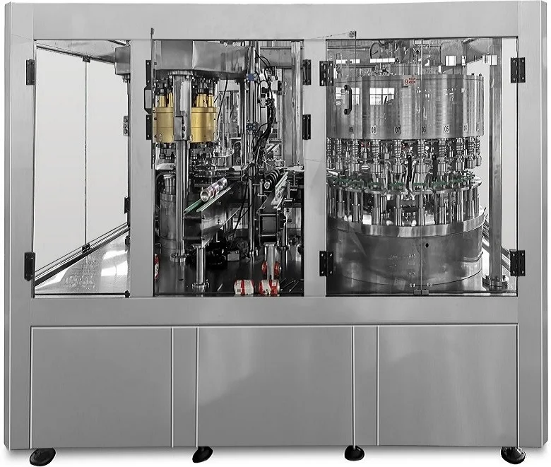 automatic tin can filling and sealing machine with CIP cleaning pipeline system