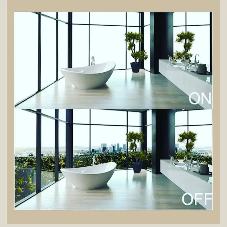 Electronic Smart Windows Film/pdlc Switchable Glass Film Smart Transformer With Remote Switch PDLC-light white