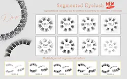 Free design patented superthin band individual cluster lashes segmented eyelashes last 2 weeks diy lash extension kit
