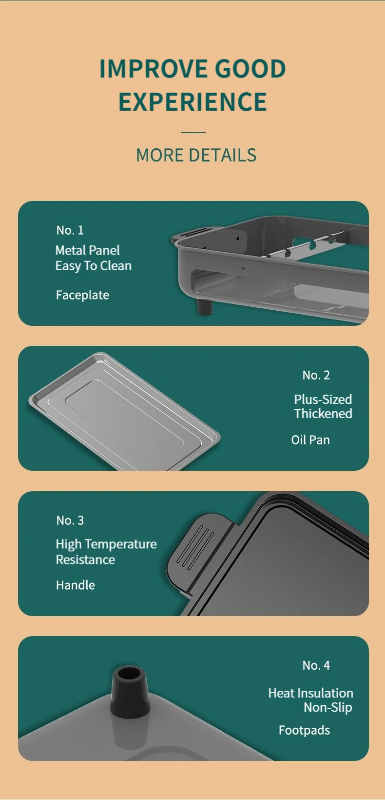 Electric Mini Indoor Smokeless BBQ Grill and Griddle With Removable Non Stick Cooking Plate Pan and Adjustable Temperature