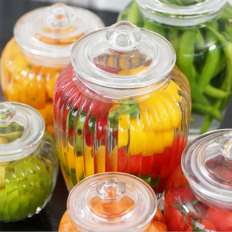 clear round glass mason jam pickle jars