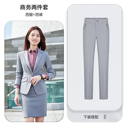 OEM High-quality Soft Comfortable 3 Piece Suits Set Plaid Formal Pant Suit Blazer Office Lady Uniform Women Jacket and Trouser