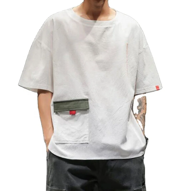 OEM Custom Men T-shirts Hip Hop Streetwear Summer Japanese Harajuku Tshirt