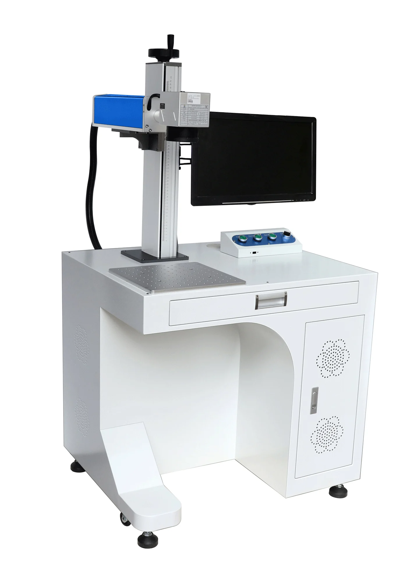 Cabinet Type 20w 30w 50w 70w 100w Fiber Laser Engraver Jewelry Making Metal Engraving Machine Price 3d Printer Laser