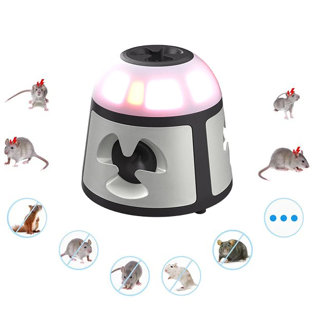 Ultrasonic Mice Repellent 4-in-1 Electric Rat Squirrel Rodent Pest Repeller Humane Mouse Deterrent Device