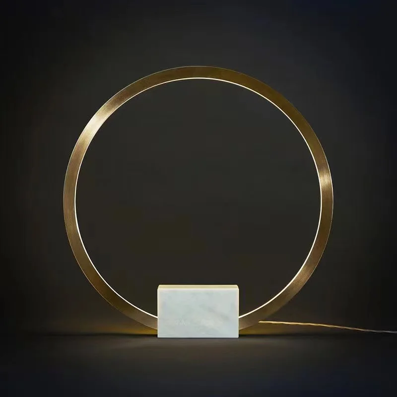 ECOJAS 2022 Nordic Marble Luxury Desk Light Art Home Decor Bar Restaurant Bedside Modern Led Table Lamps