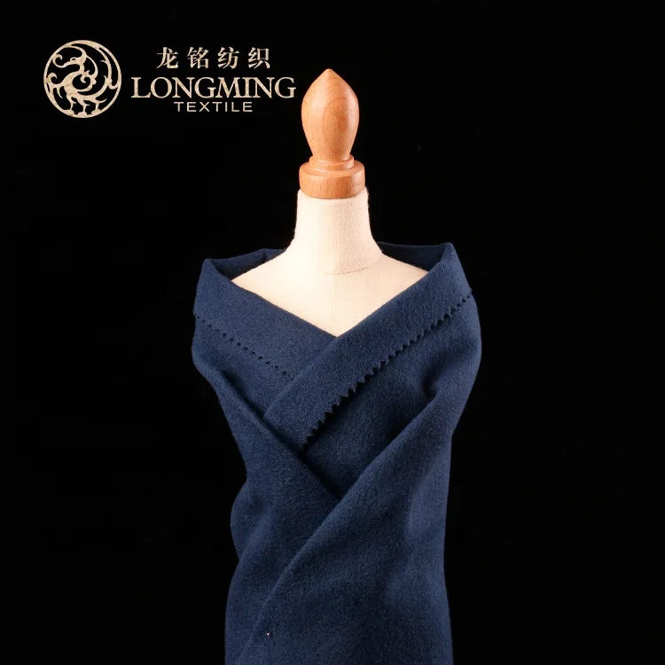 Wholesale price PVE polyester viscose elastane double face brush woolen fabric for coat