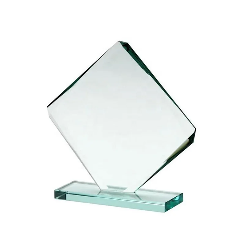 Wholesale Custom Logo Word Engrave 3D Blank Optical K9 Crystal Trophy Glass Award Plaque