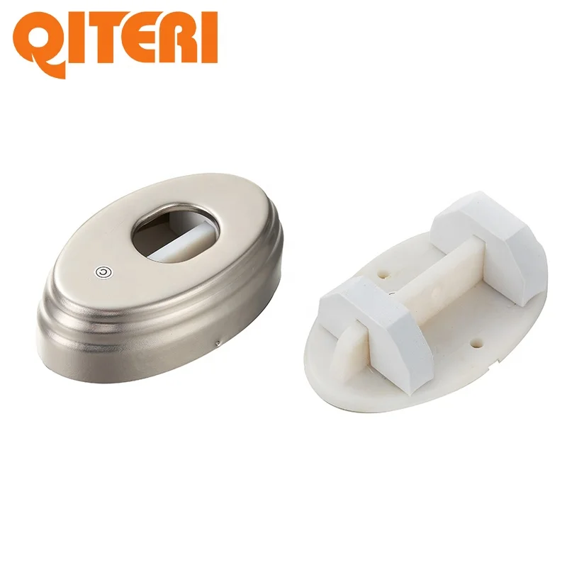 
Crescent curtain curved tension rod for shower stall 