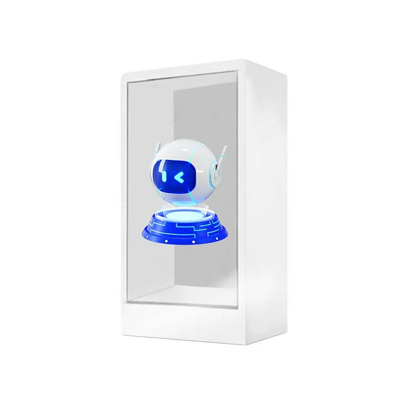 21.5inch 3D display box 75 86 inch human size 3d Hologram DisplayTransparent  touch interactive Showcases VideoTransparent Box