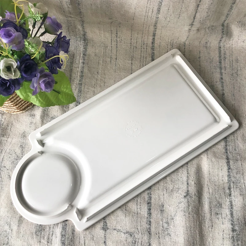 Wholesale Eco-friendly Rectangle dinnerware set plastic tray indian thali plates