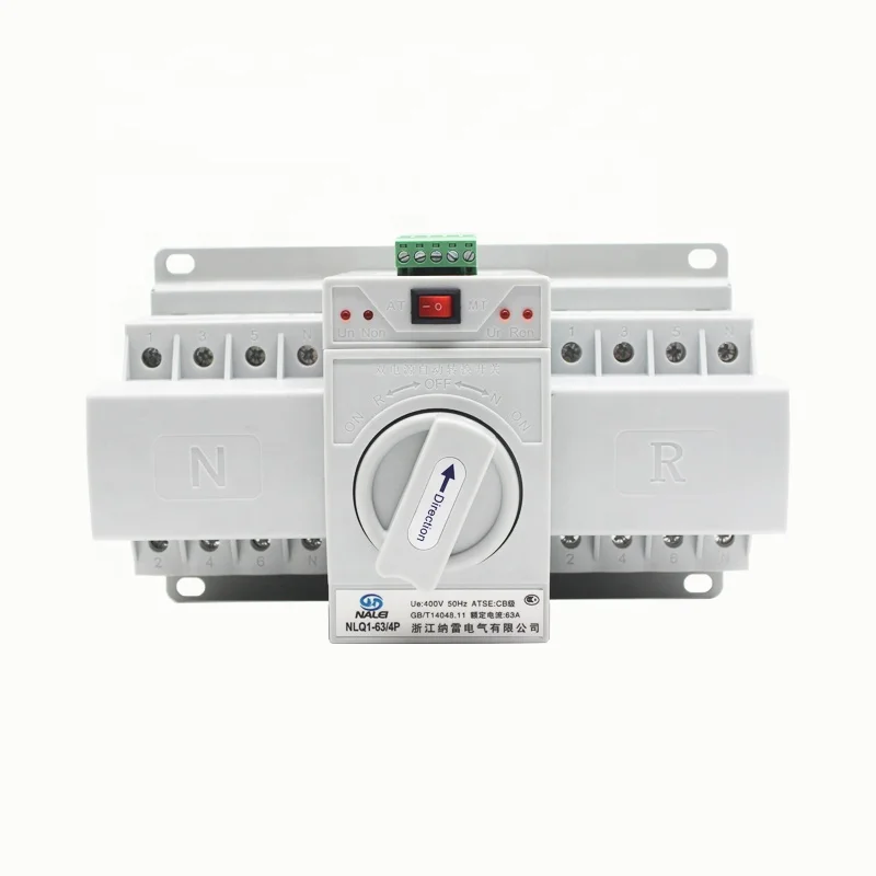 4P 63A Mains / generator auto / manual change-over switch 380/400V Dual power automatic transfer switch