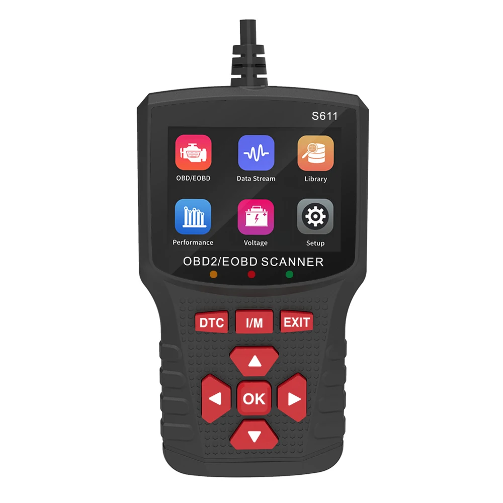 S611 считывание карт obd 2 OBDII диагностический инструмент инструменты для сканирования напряжения тестер батареи