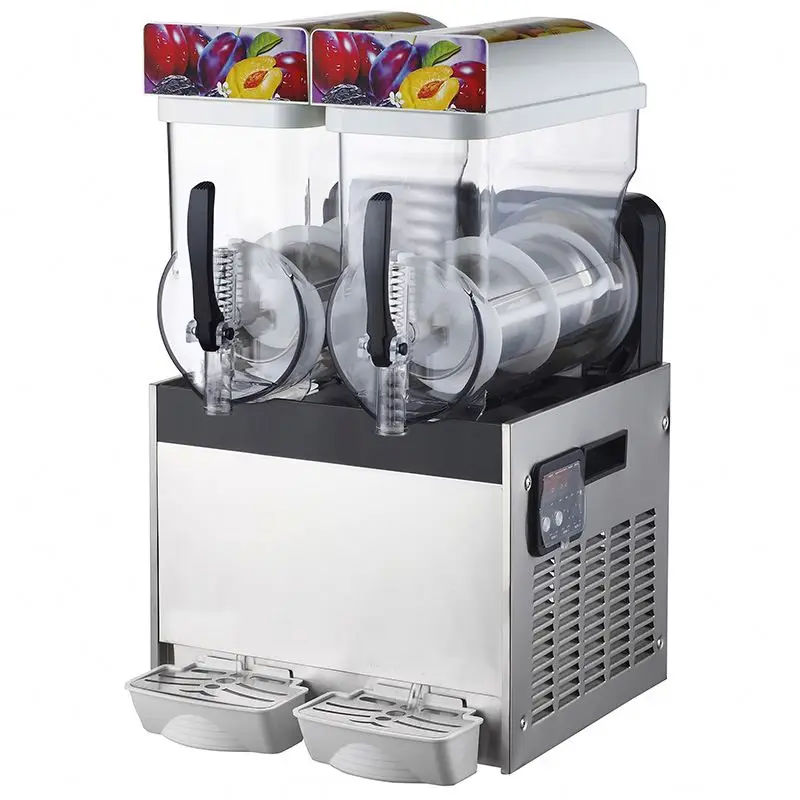 Slush Machine For Business Three Flavor Mini Drinker Double Puppy Csa Approved Sm-102 Parts Industrial Slushee