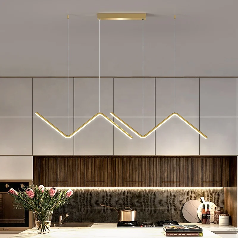 Nordic design z-shape chandeliers pendant hanging lights home fancy indoors kitchen lights lighting led chandelier lamp modern