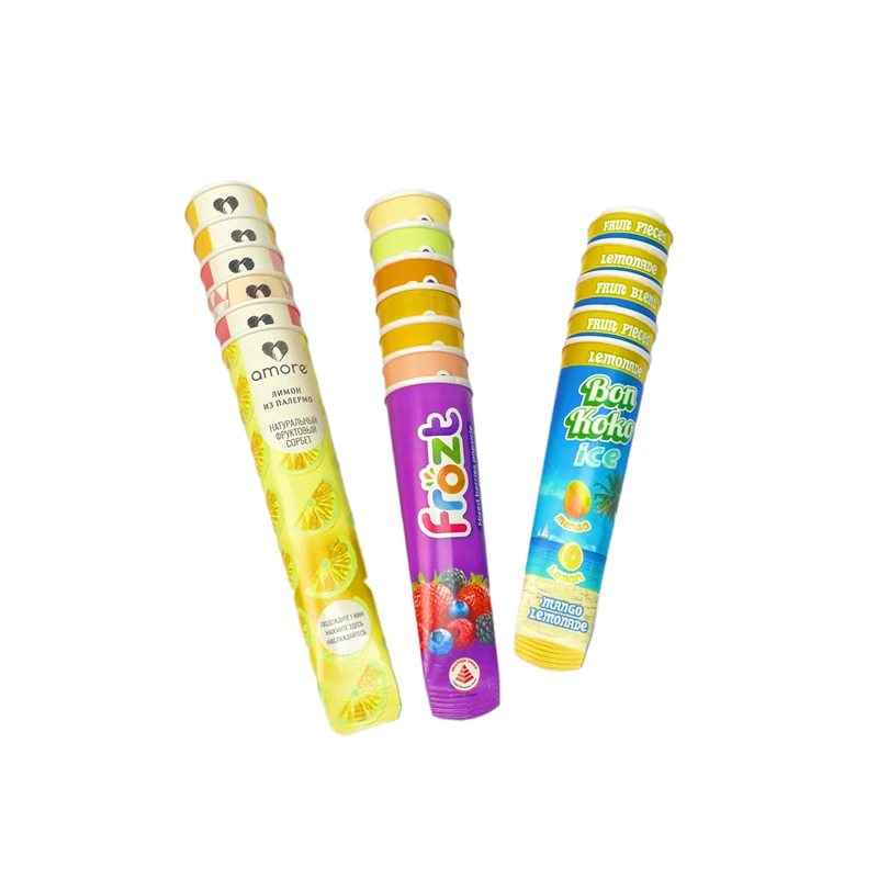 custom printed paper cups recyclable ice cream paper tube ice cream ice lolly tube