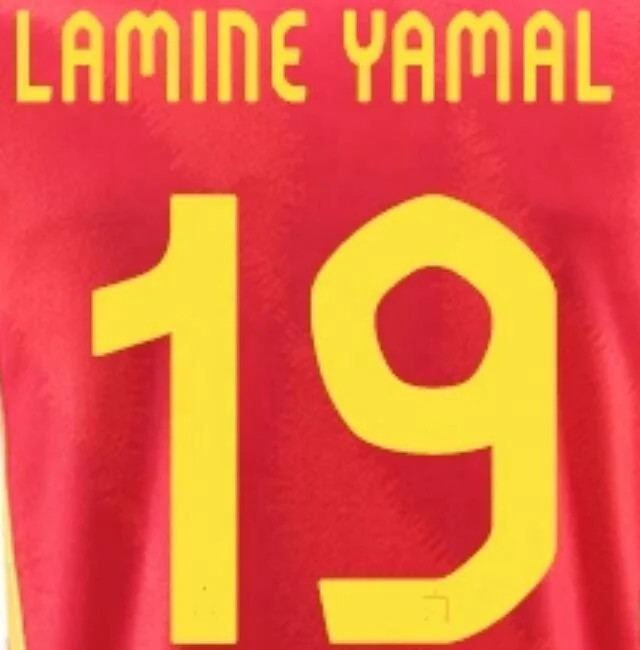 Ready to Ship Spain Lamine Yamal 2024 Red Best Quality Soccer Jersey