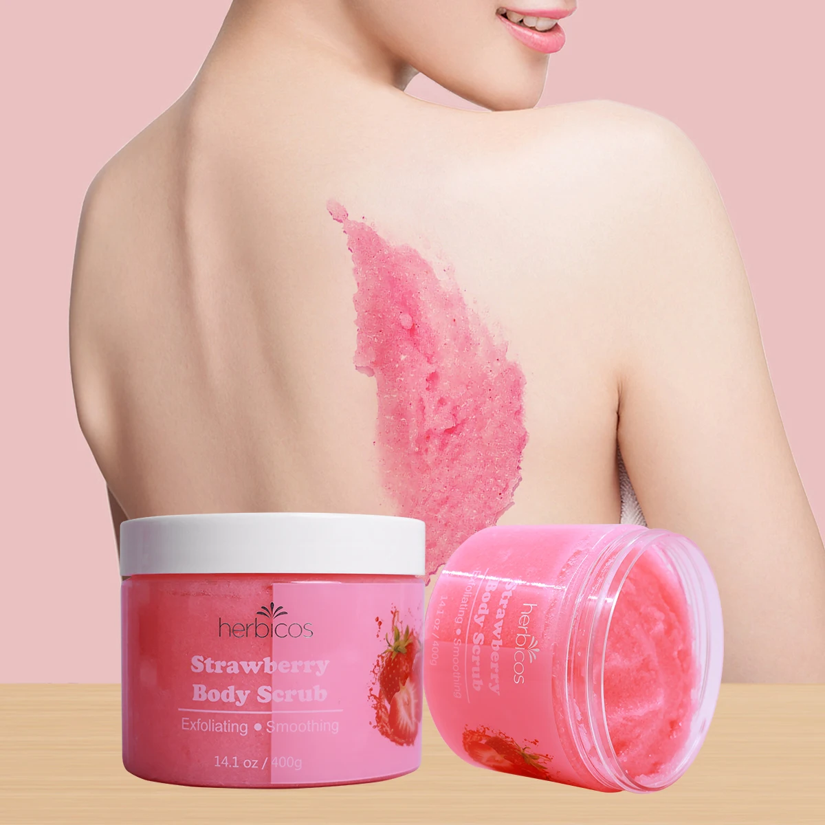 OEM Strawberry Shea Sugar Exfoliating & Hydrating Body Scrub