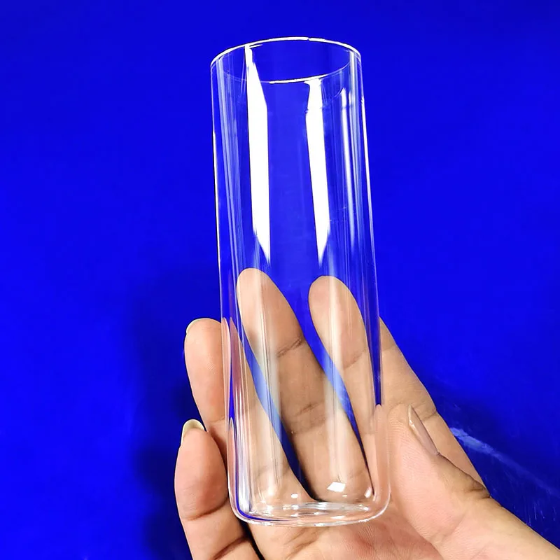 One end closed clear seal quartz glass tube for lamp