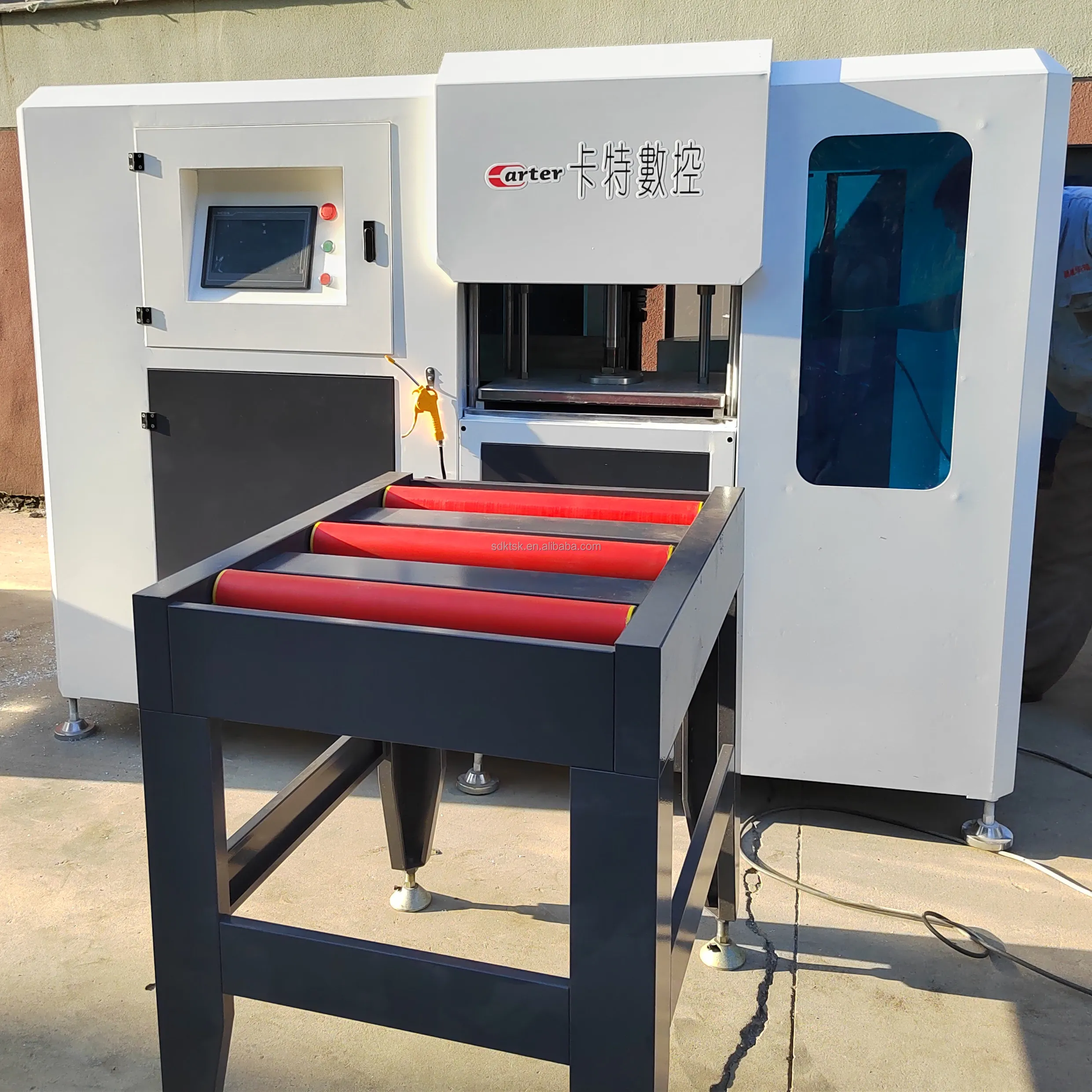 Aluminum window frame mullion profile 3 axis cnc end milling machine for aluminum profile processing