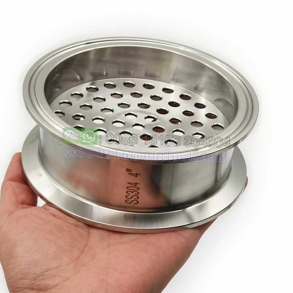 Stainless Steel Tri Clamp Filter Plate High Pressure Sanitary Fitting with 6mm Holes