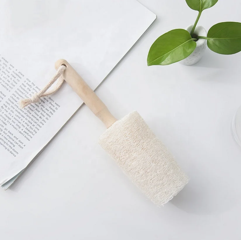 Loofah cup brush long handle clean glass tea cup wash brush