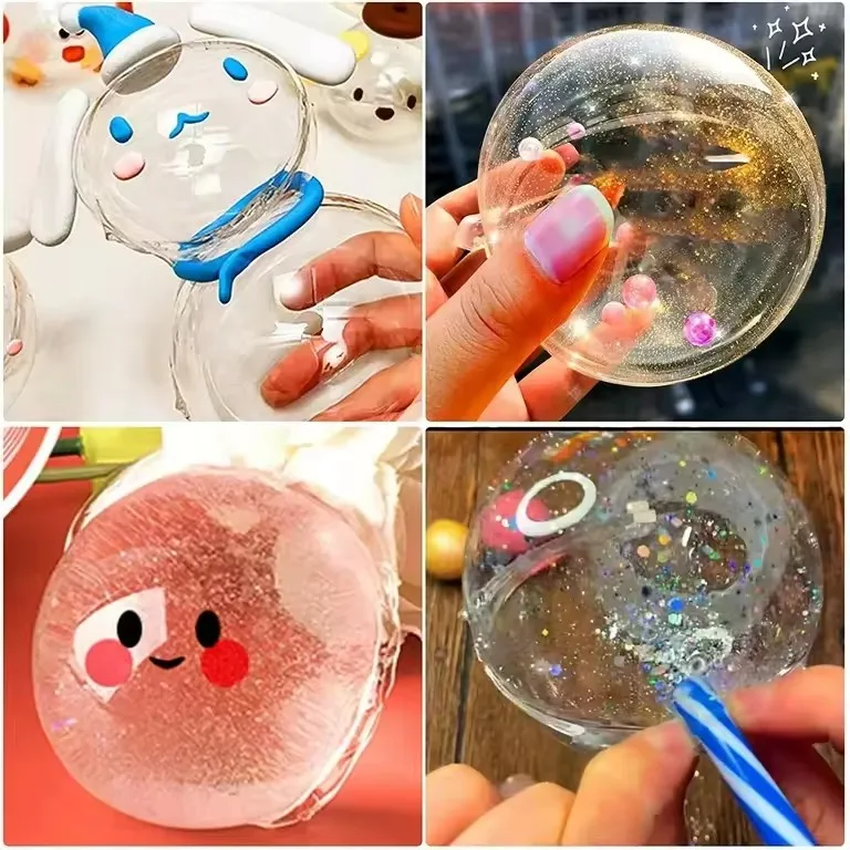 Nano Tape Bubbles Kit Double Sided Sticky Tape DIY Plastic Bubbles Balloon Double Sided Super Elastic Bubble Tape