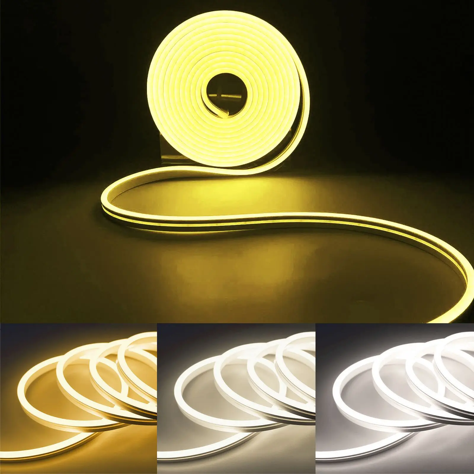 Manufacturer Wholesale Waterproof Color Neon Led Lights Flexible Soft Strip Dual color temperature neon tape set