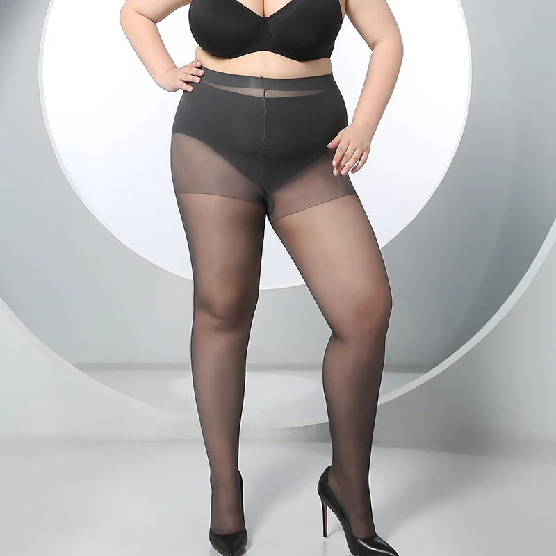 20D Ultrathin Transparent Pantyhose Super Plus Size Snagging Resistance Tights Pantyhose for Women.
