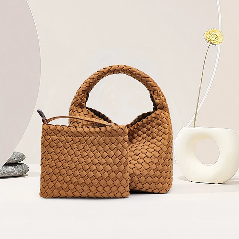 New trendy retro large capacity rand child bag  shoulder crossbag handbag  Braided bag  tote handbags for women