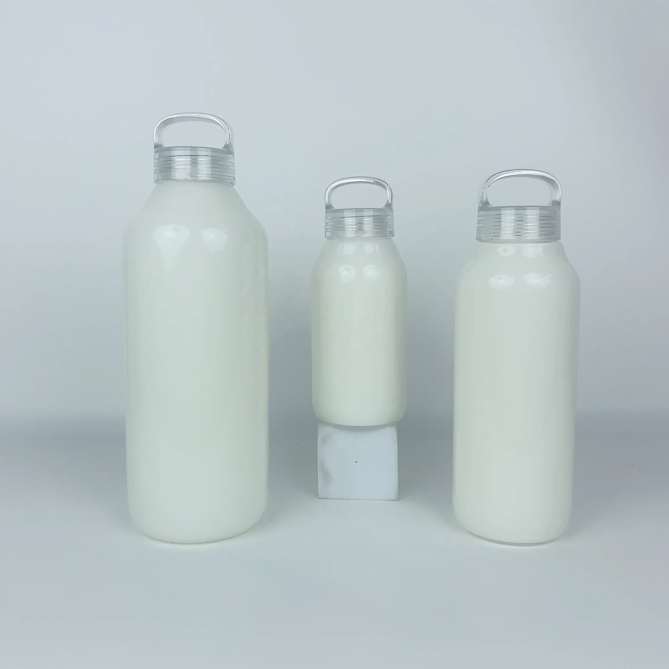 300ml 500ml 900ml High Borosilicate Glass Water Bottle with PCTG Handle Reusable BPA Free Beverage Go Travel Bottle