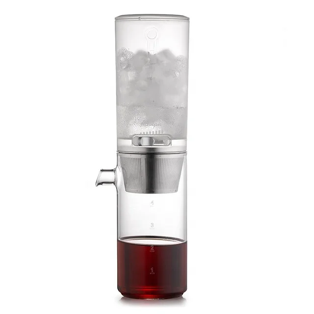 2022 Hot Selling 4 Cups  Glass Ice Drip Cold Brew Coffee Maker Pot