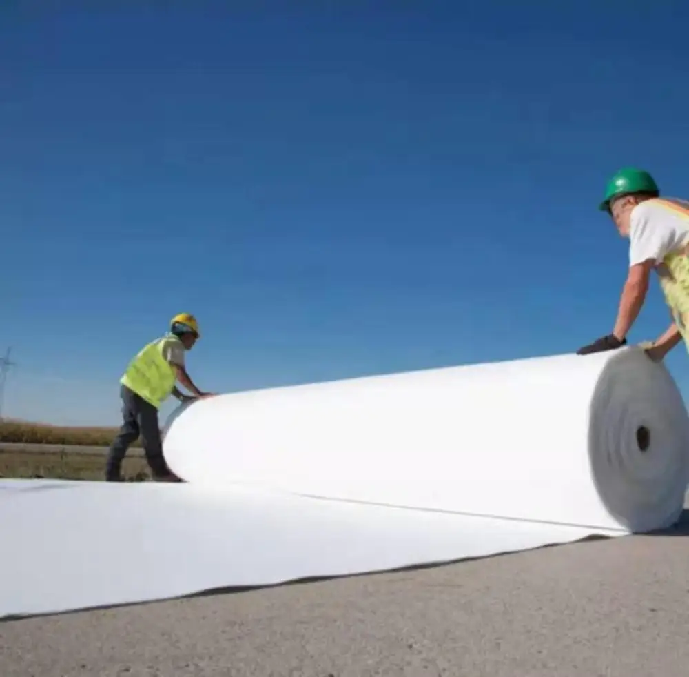 Geotextiles nonwoven fabric rolls 700gsm geotextile dam project