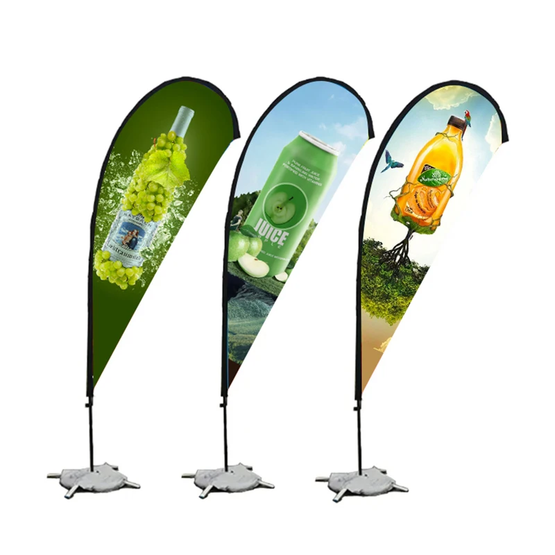 Promotion Advertising Custom Beach Flag With Pole and  Block Flag Square Flags For Event