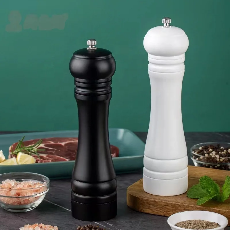 Best Price Manual Sustainable Spice Salt Pepper Mill Wholesale 8inch Wood Refillable Pepper Mill Salt Grinder