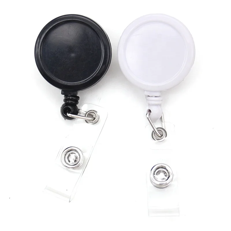 Retractable Badge Reels With Alligator Swivel Clip Vinyl Card Holder Strap For Office Supply DIY Nurse Badge Reel