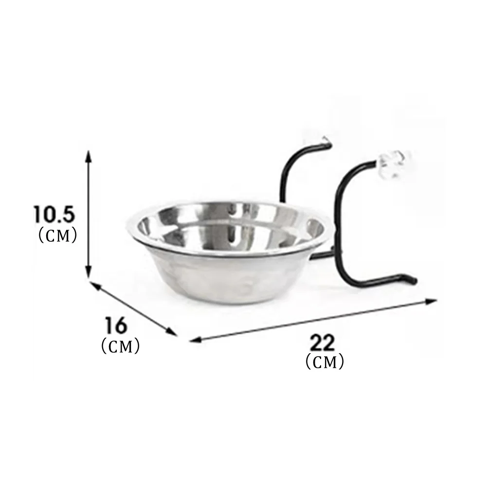 Windows Mounted Cat Food Dish Food Stainless Steel Food and Water Bowl