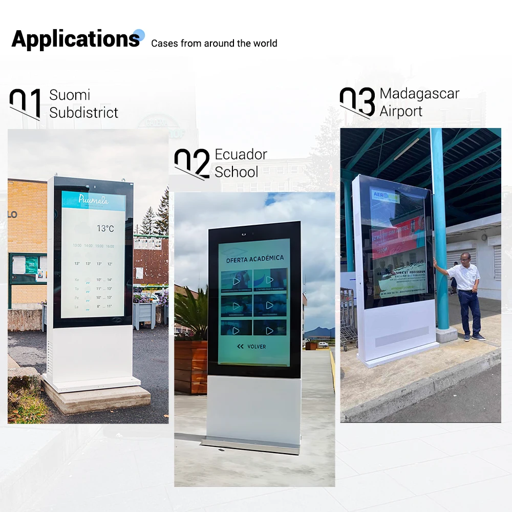 MWE 5000 Nits 55-Inch Outdoor Ip 65 Digital Signage Advertising Machine Optional Anti-Rust and Anti-Corrosion AR/AG Glass