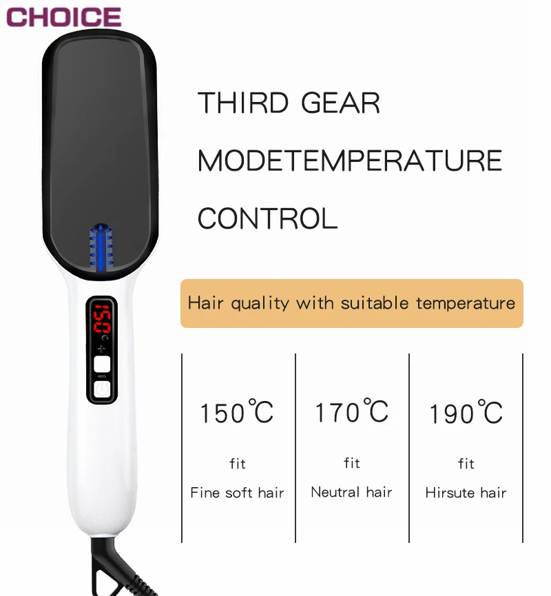 High Quality Professional Hair Massager Brush Mini Fast Ionic Ceramic Electric Hair Straightener Brush