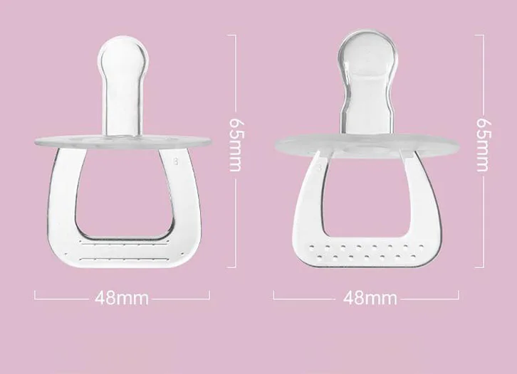 Baby pacifier liquid silicone material 0-18M round head flat head baby sleeping silicone pacifier