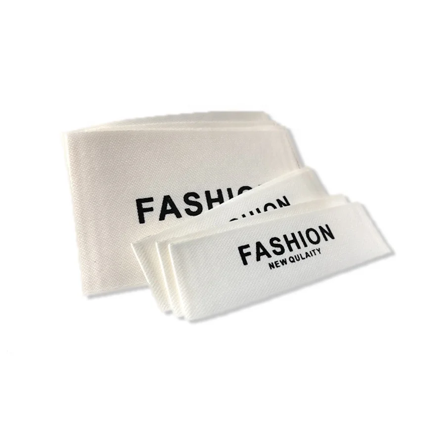 custom logo clothes tagger white name size labels woven labels garment accessories tags for clothing woven