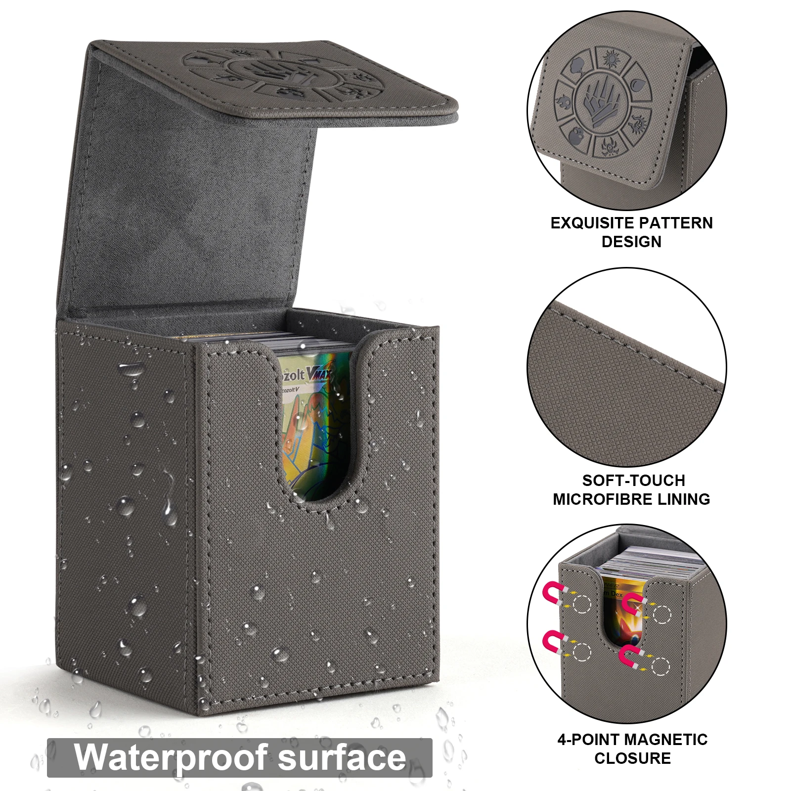 Wholesale Custom Game MTG Sports TCG Playing Trading Card PU Leather Deck Box game card box leather