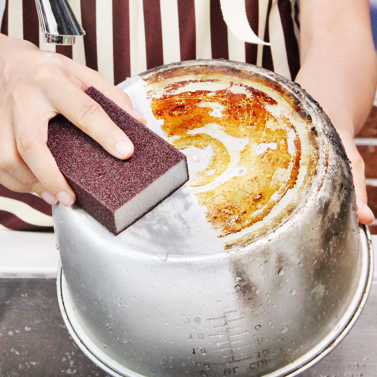 Cleaning sanding sponge for kitchen Household cleaning tools Emery sponge wholesale reusable abrasive sponge